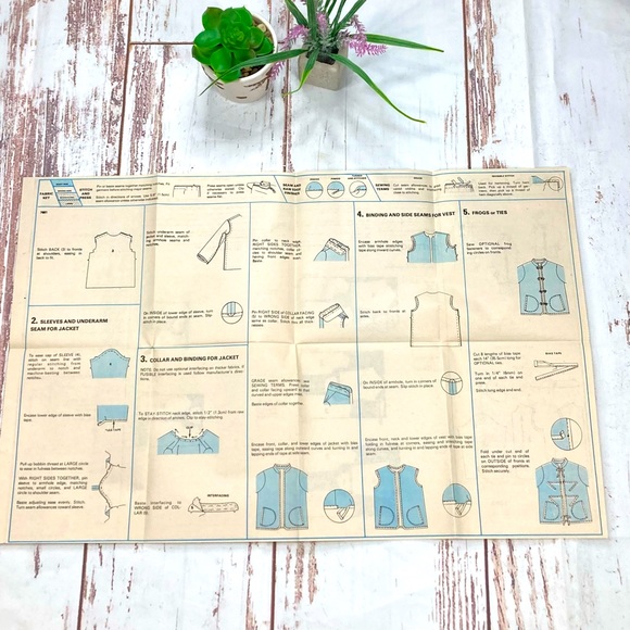 McCall’s #7681 Girls’ Jacket And Vest Patterns VTG 1981 DIY - Picture 9 of 13